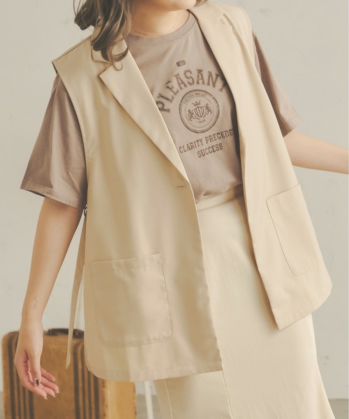 Ambre Neige(アンブルネージュ)の「アソートプリントTシャツ/【WEB/EC限定商品】(Tシャツ/カットソー・レディース・ホワイト/モカ・FREE)」の2枚目の写真