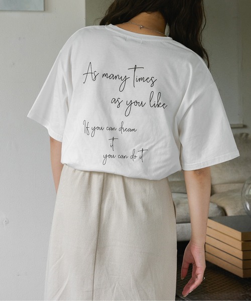 Ambre Neige(アンブルネージュ)の「アソートプリントTシャツ/【WEB/EC限定商品】(Tシャツ/カットソー・レディース・ホワイト/モカ・FREE)」の11枚目の写真