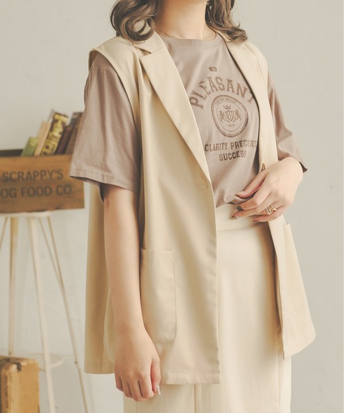 Ambre Neige(アンブルネージュ)の「アソートプリントTシャツ/【WEB/EC限定商品】(Tシャツ/カットソー・レディース・ホワイト/モカ・FREE)」の14枚目の写真