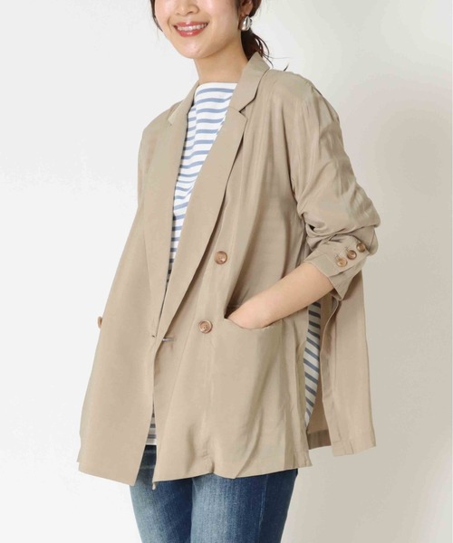 セール Jines ジネス のその他アウター サイドスリットシアージャケット をセール価格で購入できます Jines ジャケット アウター Jines ジネス のファッション その他アウター サイドスリットシアージャケット その他アウター