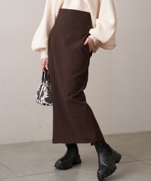 Chico | 【新色追加】ハイウエストカットロングスカート(スカート)