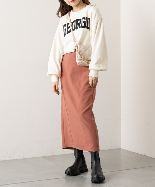 Chico（チコ）の「【新色追加】ハイウエストカットロングスカート