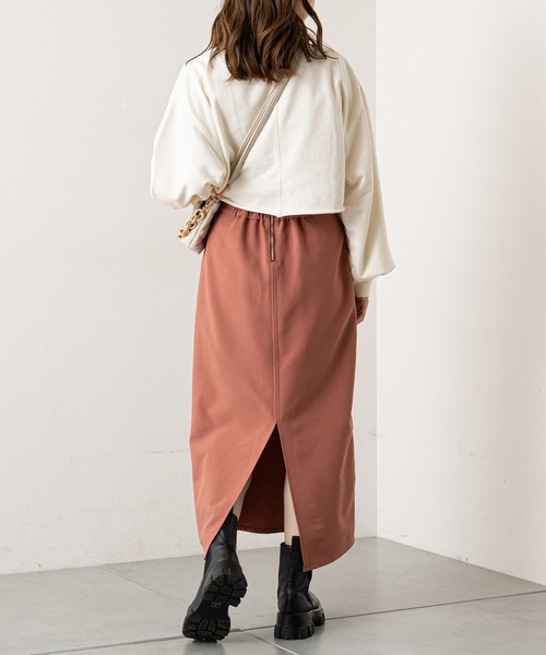 新品☆Tシャツとロングスカートの特価セット♡定価２９５００円♡送料込 セール】【新色追加】ハイウエストカットロングスカート