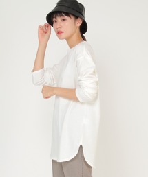 ikka | 【雑誌 InRed（宝島社）11 月号掲載】コットンUSA裾ラウンドT(Tシャツ/カットソー)