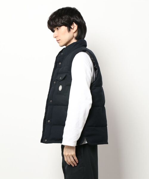 UNION STATION（ユニオンステーション）の「ホームスパンストレッチ中綿ベスト（ダウンベスト・メンズ・グレー/ネイビー・M/LL/L）」の10枚目の写真