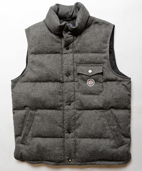 UNION STATION（ユニオンステーション）の「ホームスパンストレッチ中綿ベスト（ダウンベスト・メンズ・グレー/ネイビー・M/LL/L）」の15枚目の写真