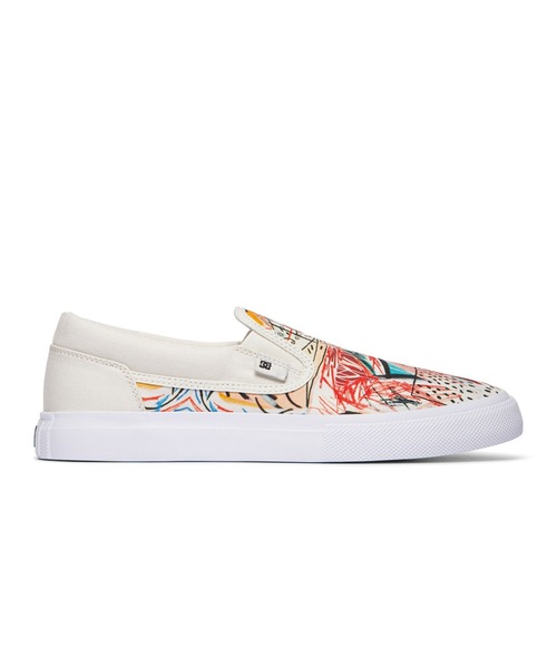 DC(ディーシー)の「DC SHOES BASQ MANUAL SLIP-ON / ディーシーシューズ BASQ マニュアル スリッポン(スリッポン・メンズ・ホワイト・26.5cm/27.5cm/27.0cm/28.0cm/26.0cm)」の4枚目の写真