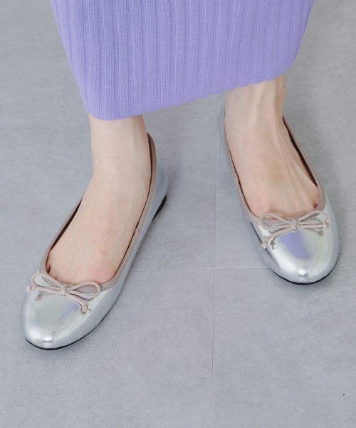 WA ORiental TRaffic(ダブルエーオリエンタルトラフィック)の「バレエシューズ/15301(バレエシューズ・レディース・ベージュ/グレー/シルバー/キャメル/グリーン/レッド/ブラック×ホワイト/ブラック系その他2・40/38/39/33/34/35/36/37/41/42/43)」の8枚目の写真