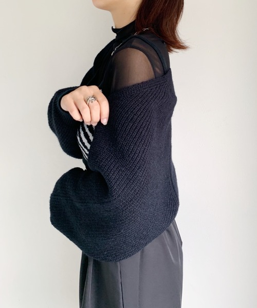 at12:03(アットイチニーゼロサン)の「ボレロニットカーデ(カーディガン/ボレロ・レディース・ブラック/グレー/アイボリー・FREE)」の19枚目の写真