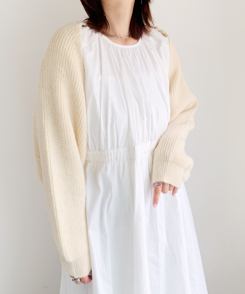 at12:03(アットイチニーゼロサン)の「ボレロニットカーデ(カーディガン/ボレロ・レディース・ブラック/グレー/アイボリー・FREE)」の13枚目の写真