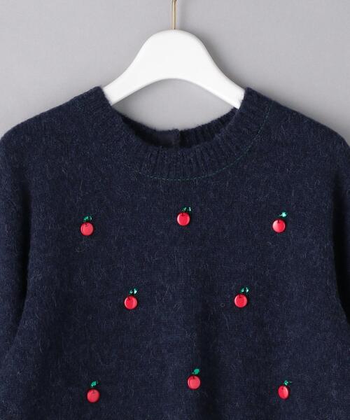 MUVEIL（ミュベール）の「＜MUVEIL（ミュベール）＞APPLE ニット ■■■（ニット/セーター・レディース・ネイビー/グレー・36）」の4枚目の写真