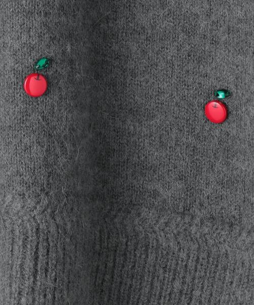 MUVEIL（ミュベール）の「＜MUVEIL（ミュベール）＞APPLE ニット ■■■（ニット/セーター・レディース・ネイビー/グレー・36）」の8枚目の写真