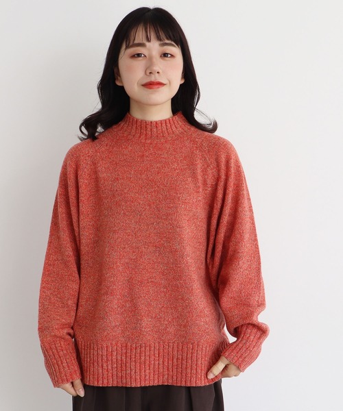 aimer le mieux（エメルミュー）の「aimer ラムナイロン撚杢 スタンドプルオーバー（ニット/セーター・レディース・オフホワイト/イエロー/グリーン/ピンク/パープル/レッド/ネイビー・FREE）」の7枚目の写真