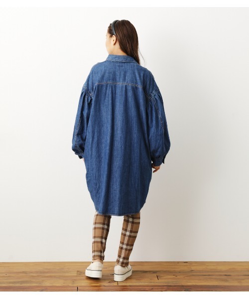 デニムボリュームスリーブワンピース ワンピース Rodeo Rodeo Crowns ワンピース Wide Bowl ロデオ クラウンズワイドボウル のファッション