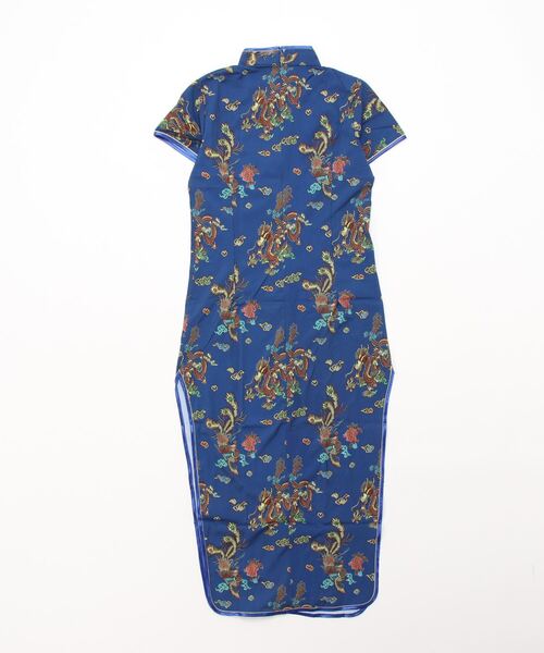 おしゃれスタ（オシャレスタ）の「チャイナドレス　ロング丈（コスチューム/パーティーグッズ・レディース・ゴールド/ブラック/ネイビー/ワイン/ピンク/レッド/ブラック系/サックスブルー/ブルー・M/XL/L）」の10枚目の写真