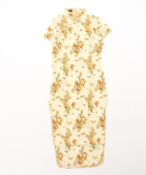 おしゃれスタ（オシャレスタ）の「チャイナドレス　ロング丈（コスチューム/パーティーグッズ・レディース・ゴールド/ブラック/ネイビー/ワイン/ピンク/レッド/ブラック系/サックスブルー/ブルー・M/XL/L）」の19枚目の写真