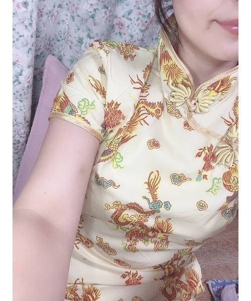 おしゃれスタ（オシャレスタ）の「チャイナドレス　ロング丈（コスチューム/パーティーグッズ・レディース・ゴールド/ブラック/ネイビー/ワイン/ピンク/レッド/ブラック系/サックスブルー/ブルー・M/XL/L）」の22枚目の写真