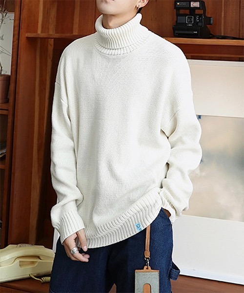 WESTBOY（ウエストボーイ）の「【WB ORIGINALS】Color Turtle Neck Knit Sweater WO21W3TP13（ニット/セーター・メンズ・ホワイト/ブラック/グレー/ブルー/グリーン・M/L/XL）」の2枚目の写真