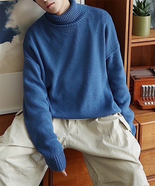 WESTBOY（ウエストボーイ）の「【WB ORIGINALS】Color Turtle Neck Knit Sweater WO21W3TP13（ニット/セーター・メンズ・ホワイト/ブラック/グレー/ブルー/グリーン・M/L/XL）」の5枚目の写真