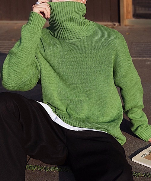 WESTBOY（ウエストボーイ）の「【WB ORIGINALS】Color Turtle Neck Knit Sweater WO21W3TP13（ニット/セーター・メンズ・ホワイト/ブラック/グレー/ブルー/グリーン・M/L/XL）」の15枚目の写真