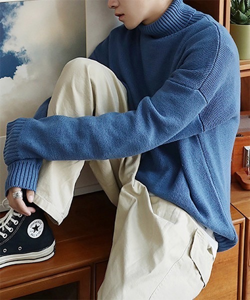 WESTBOY（ウエストボーイ）の「【WB ORIGINALS】Color Turtle Neck Knit Sweater WO21W3TP13（ニット/セーター・メンズ・ホワイト/ブラック/グレー/ブルー/グリーン・M/L/XL）」の6枚目の写真