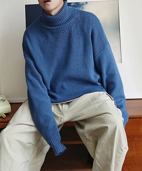 WESTBOY（ウエストボーイ）の「【WB ORIGINALS】Color Turtle Neck Knit Sweater WO21W3TP13（ニット/セーター・メンズ・ホワイト/ブラック/グレー/ブルー/グリーン・M/L/XL）」の8枚目の写真