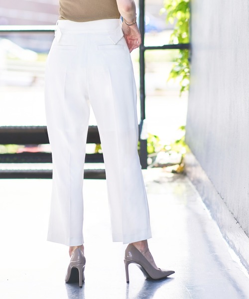 RUIRUE BOUTIQUE（ルイルエブティック）の「洗えるシークレットゴム　ストレート美脚パンツ（その他パンツ・レディース・サーモンピンク/テラコッタ/オフホワイト/ライトカーキ/ネイビー/ブラック/ブルー・3L/4L/L/LL/M/S/5L）」の19枚目の写真