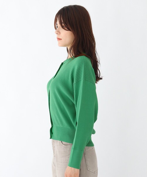 OPAQUE.CLIP(オペークドットクリップ)の「◆ランダムリブ スナップカーディガン(カーディガン/ボレロ・レディース・ブラック/グリーン/マスタード・38/40)」の6枚目の写真