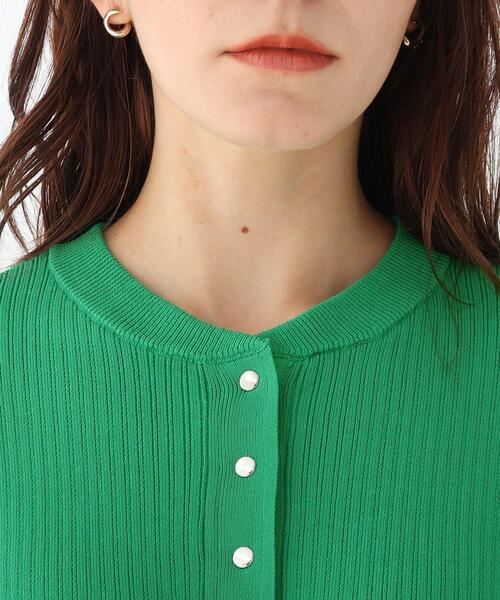 OPAQUE.CLIP(オペークドットクリップ)の「◆ランダムリブ スナップカーディガン(カーディガン/ボレロ・レディース・ブラック/グリーン/マスタード・38/40)」の13枚目の写真