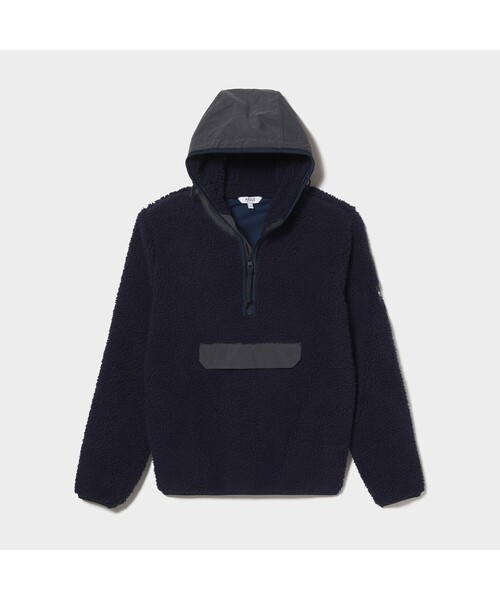 AIGLE（エーグル）の「ボアフリース アノラックパーカ（スウェット・メンズ・アイボリー/ダークネイビー・LL/M/L）」の14枚目の写真