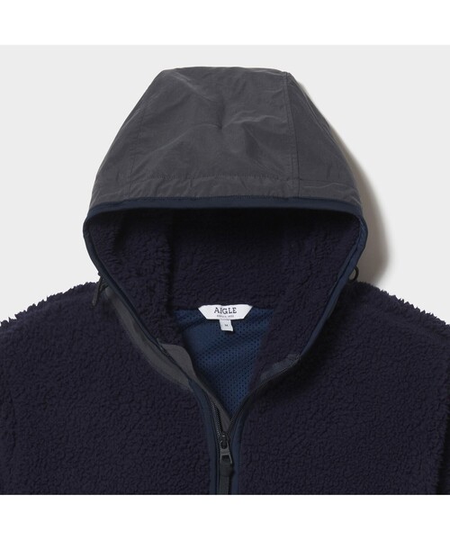 AIGLE（エーグル）の「ボアフリース アノラックパーカ（スウェット・メンズ・アイボリー/ダークネイビー・LL/M/L）」の18枚目の写真