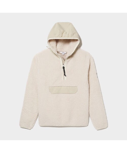 AIGLE（エーグル）の「ボアフリース アノラックパーカ（スウェット・メンズ・アイボリー/ダークネイビー・LL/M/L）」の13枚目の写真