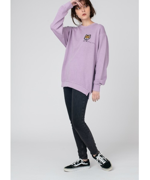 Design Tshirts Store graniph(デザイン ティーシャツ ストア グラニフ)の「タイガー|ピグメントダイスウェット(スウェット・メンズ・パープル・SMALL/MEDIUM/LARGE)」の5枚目の写真