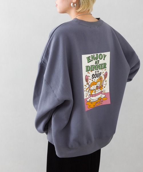 SpRay(スプレイ)の「スープキッズ裏起毛スウェット(スウェット・レディース・ブルー/グリーン/アイボリー/ラベンダー/オートミール/スミクロ・FREE)」の18枚目の写真