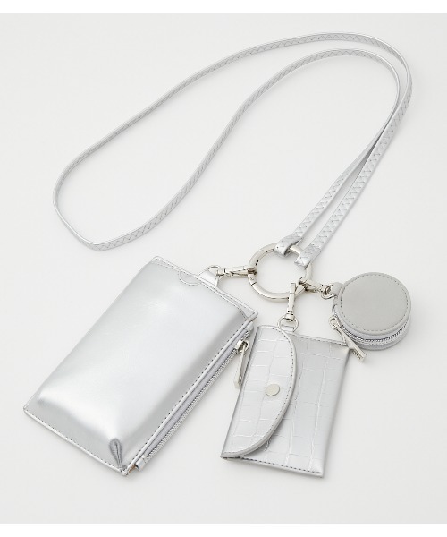 crie conforto（クリーコンフォルト）の「コンビ多機能スマホショルダー（ショルダーバッグ・レディース・ブラック/ブラウン/グレー/シルバー/ゴールド・FREE）」の5枚目の写真