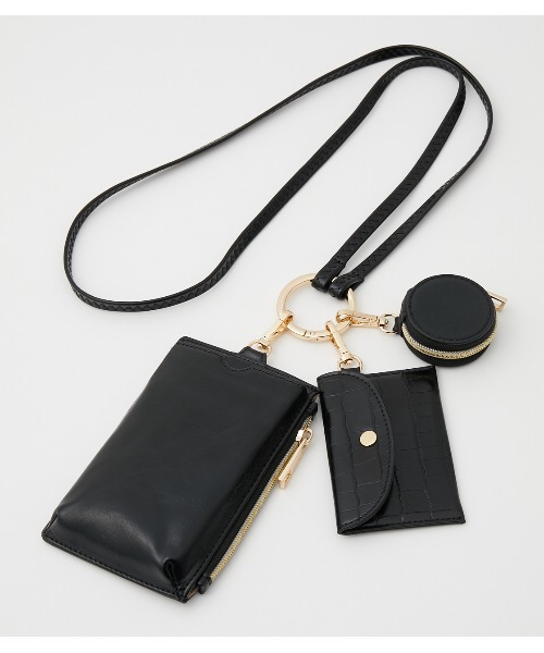 crie conforto（クリーコンフォルト）の「コンビ多機能スマホショルダー（ショルダーバッグ・レディース・ブラック/ブラウン/グレー/シルバー/ゴールド・FREE）」の2枚目の写真