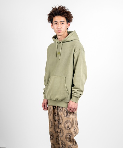 HUF OD BAR LOGO HOODIE オリーブ スェット パーカー HUF（ハフ）の「OD BAR LOGO HOODIE / HUF フード パーカー（パーカー