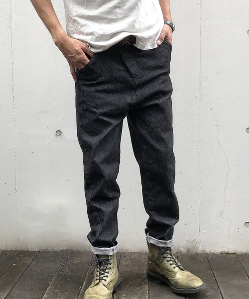 BURNOUT（バーンアウト）の「【BURNOUT】ツイストst.デニムパンツ（デニムパンツ・メンズ・ブラック/インディゴブルー・M/L）」の2枚目の写真