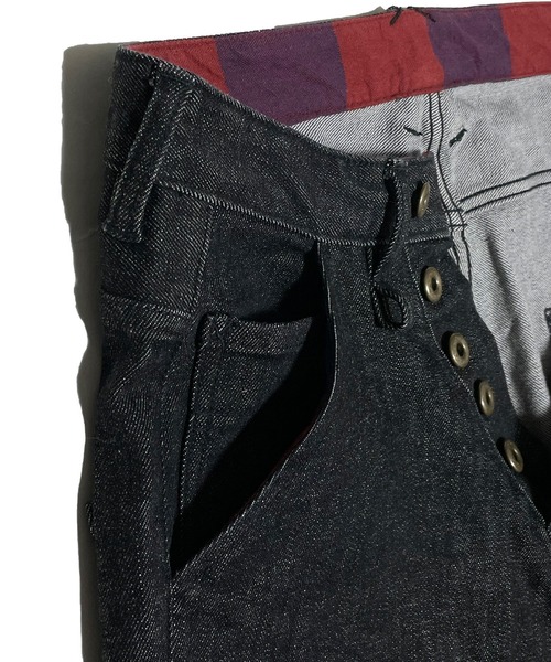 BURNOUT（バーンアウト）の「【BURNOUT】ツイストst.デニムパンツ（デニムパンツ・メンズ・ブラック/インディゴブルー・M/L）」の5枚目の写真
