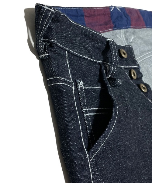 BURNOUT（バーンアウト）の「【BURNOUT】ツイストst.デニムパンツ（デニムパンツ・メンズ・ブラック/インディゴブルー・M/L）」の6枚目の写真