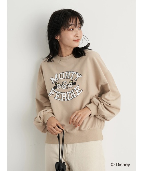 earth music&ecology(アースミュージックアンドエコロジー)の「MORTY&FERDIE / カレッジ風プルオーバー*(スウェット・レディース・ベージュ/アイボリー・FREE)」の6枚目の写真