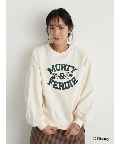 earth music&ecology(アースミュージックアンドエコロジー)の「MORTY&FERDIE / カレッジ風プルオーバー*(スウェット・レディース・ベージュ/アイボリー・FREE)」の13枚目の写真