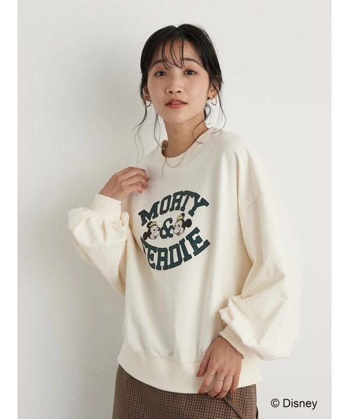 earth music&ecology(アースミュージックアンドエコロジー)の「MORTY&FERDIE / カレッジ風プルオーバー*(スウェット・レディース・ベージュ/アイボリー・FREE)」の4枚目の写真