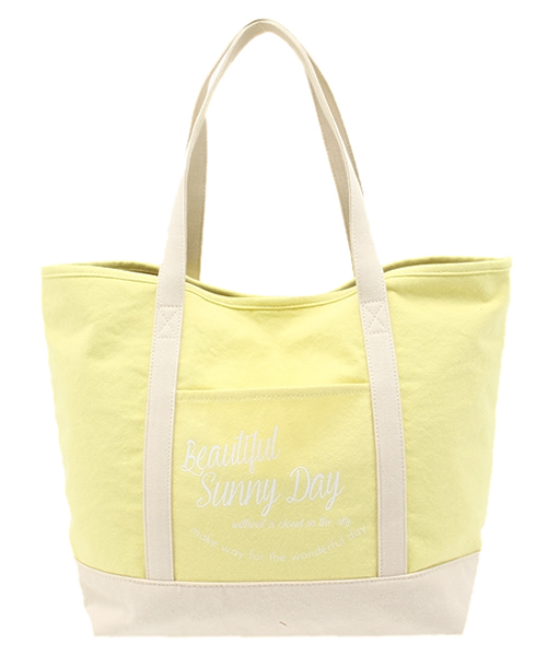 CIAOPANIC(チャオパニック)の「【Ciaopanic】CVプリントBIGトート(トートバッグ・レディース・アイボリー/イエロー/ブラック・FREE)」の3枚目の写真