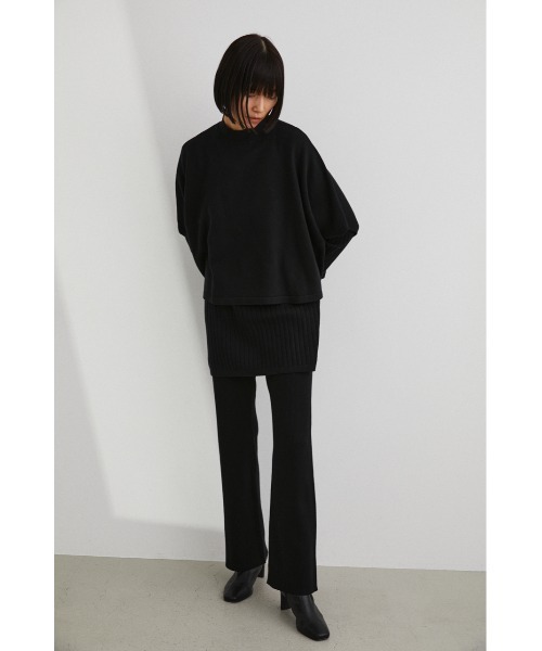 STYLEMIXER(スタイルミキサー)の「2ピースポンチョレイヤードニット(ニット/セーター・レディース・ライトブラウン/チャコールグレー/ブラック・FREE)」の10枚目の写真