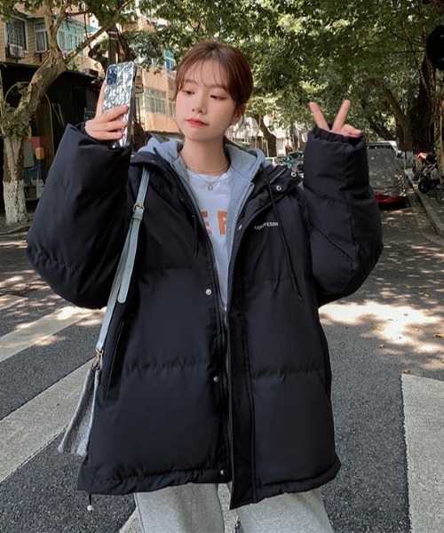 SONA（ソナ）の「SONYUNARA フードレイヤードダウン（ダウンジャケット/コート・レディース・ブラック/ブルー/アイボリー・FREE）」の5枚目の写真