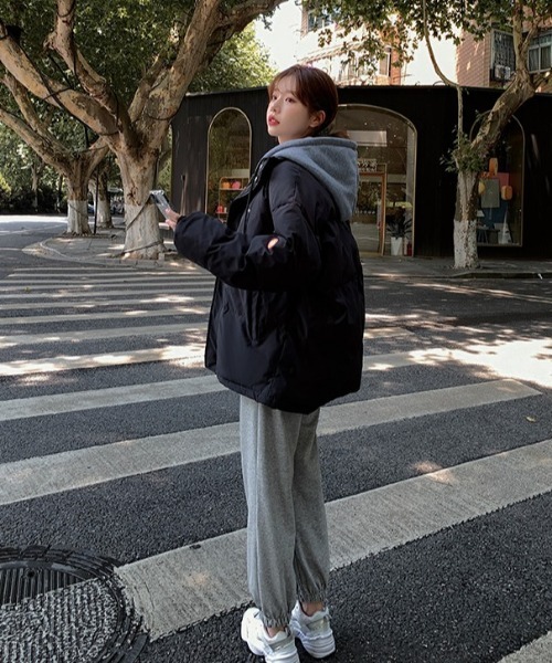 SONA（ソナ）の「SONYUNARA フードレイヤードダウン（ダウンジャケット/コート・レディース・ブラック/ブルー/アイボリー・FREE）」の21枚目の写真