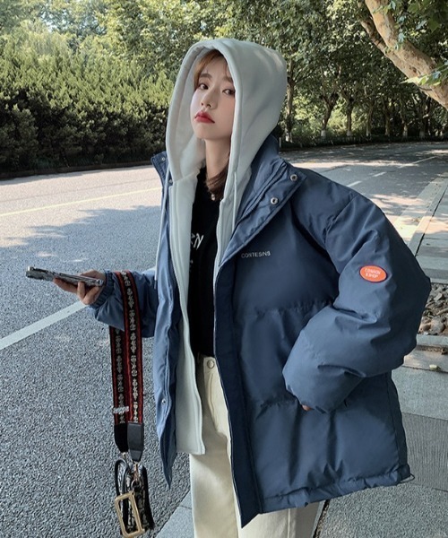 SONA（ソナ）の「SONYUNARA フードレイヤードダウン（ダウンジャケット/コート・レディース・ブラック/ブルー/アイボリー・FREE）」の8枚目の写真