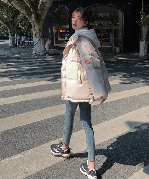 SONA（ソナ）の「SONYUNARA フードレイヤードダウン（ダウンジャケット/コート・レディース・ブラック/ブルー/アイボリー・FREE）」の13枚目の写真