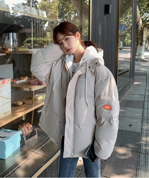 SONA（ソナ）の「SONYUNARA フードレイヤードダウン（ダウンジャケット/コート・レディース・ブラック/ブルー/アイボリー・FREE）」の7枚目の写真